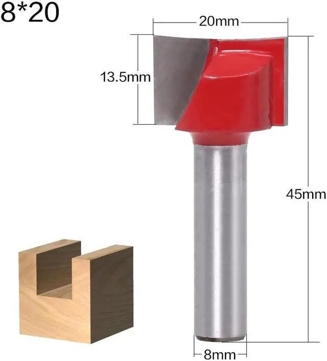 Main image of Cleaning Bottom Engraving Router Bit Woodworking Tool Solid Carbide Wood Milling Cutter End Mill 8X20mm