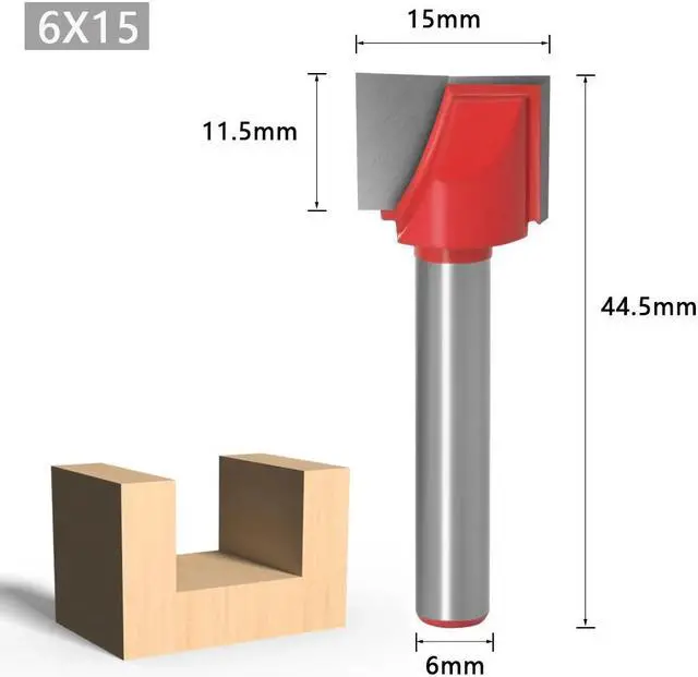 Main image of Cleaning Bottom Engraving Router Bit Woodworking Tool Solid Carbide Wood Milling Cutter End Mill 6X15mm