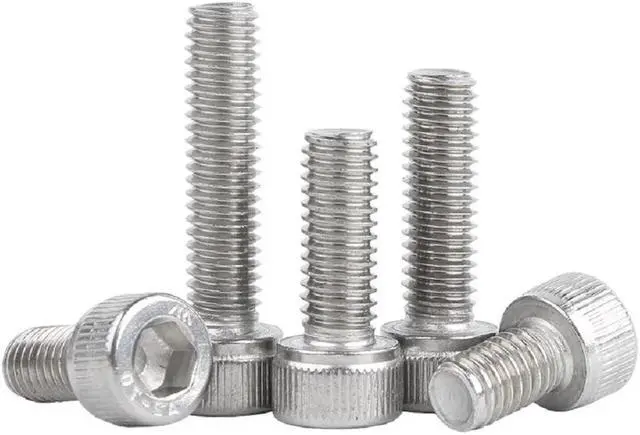 Alt view image 2 of 6 - 304 Stainless Steel Hexagon Socket Reverse Thread Screw DIN912 Cup Head Cylindrical Head Reverse Thread Left-Hand Screw(35mm)(M4    10pcs)