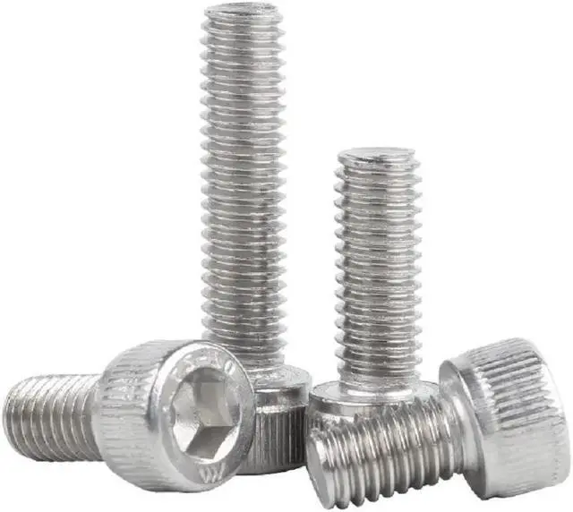 Alt view image 6 of 6 - 304 Stainless Steel Hexagon Socket Reverse Thread Screw DIN912 Cup Head Cylindrical Head Reverse Thread Left-Hand Screw(35mm)(M4    10pcs)
