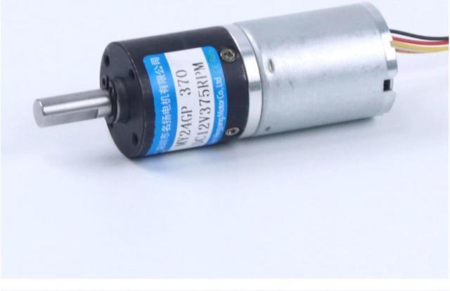 Brushless Planetary Gear Reducer Motor DC Motor 2430 Speed Regulation Micro Small  Motor Large Torque DC Electric Motor (12V 4MM)(375RPM) 