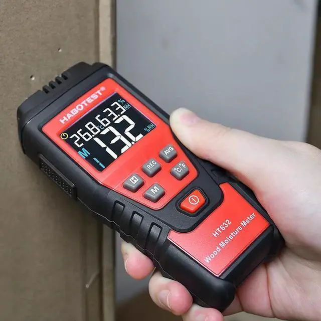 Alt view image 6 of 6 - First picture~ 0-99.9% Digital Wood Moisture Meter Wood Humidity Tester Hygrometer Timber Damp paper Concreate Cement Detector Tester()