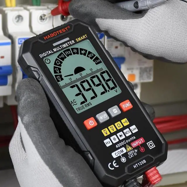 Alt view image 6 of 7 - First picture~ Multimeter Digital professional Multimeter Tester Capacitor Ohm Voltage Indicator Electrician Tools Multitester Meter(Purple HT124 Mono Meter
)