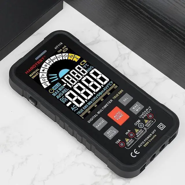 Alt view image 3 of 7 - First picture~ Multimeter Digital professional Multimeter Tester Capacitor Ohm Voltage Indicator Electrician Tools Multitester Meter(Purple HT124 Mono Meter
)