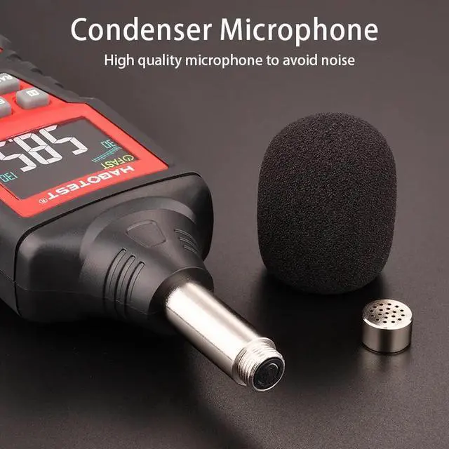 Alt view image 4 of 6 - First picture~ HT622 Digital Sound Level Noise Meter Logger 30~130db Digital dB Meter Noise Measuring Instrument with CE()