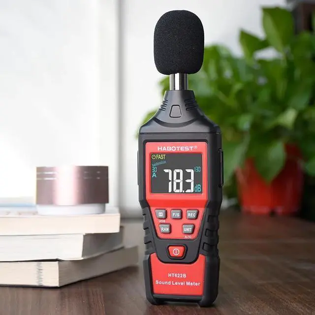 Alt view image 6 of 6 - First picture~ HT622 Digital Sound Level Noise Meter Logger 30~130db Digital dB Meter Noise Measuring Instrument with CE()