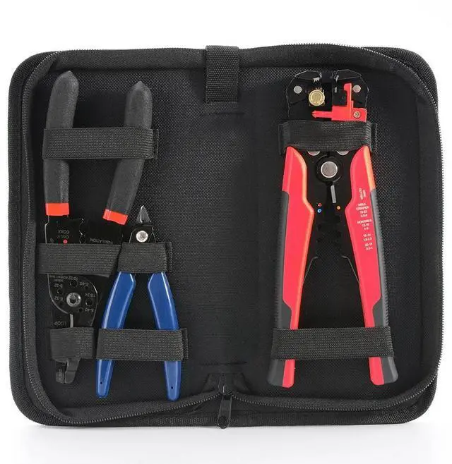 Main image of First picture~Wire Strippers Set Automatic Wire Stripper Tool Electrical Wire Stripper and Crimping Tool With Storage Bag(Green, Purple 3CP S Red
)