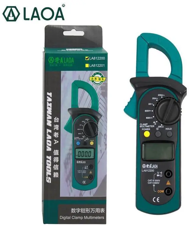 Alt view image 7 of 7 - First picture~ Electrical Tester Digital Clamp Multimeter  AC/DC Ammeter Voltmeter potable Multimetro 2years guarantee(Brown LA812201
)