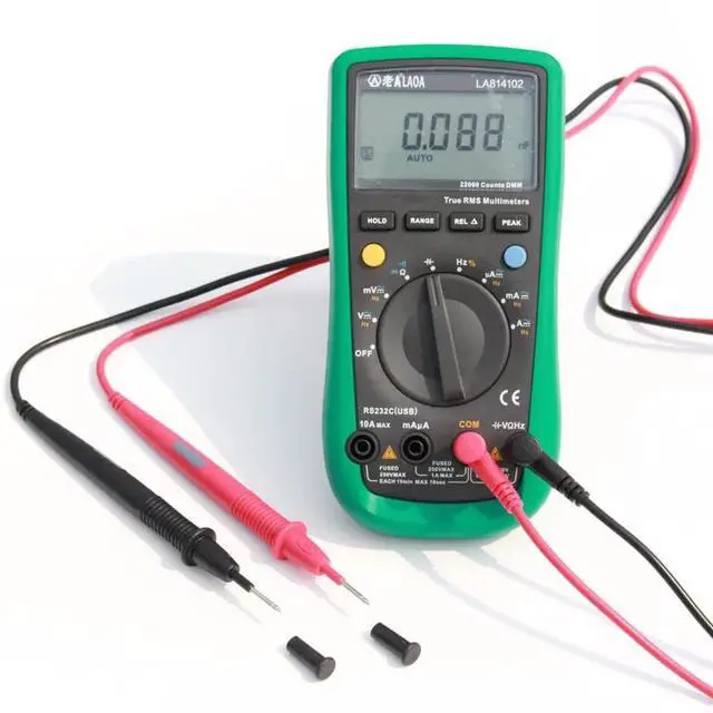 Alt view image 3 of 7 - First picture~ Digital Multimeter  AC/DC Ammeter Voltmeter Ohm portable Meter voltage meter Clamp Multimeter probe professional Tools(Brown LA812301
)