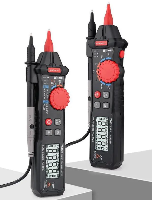 Alt view image 2 of 7 - First picture~ Smart pen Type Digital Multimeter AC/DC Voltage Current 6000 Counts True RMS Ohm Capacitance Logic Level Hz Meter Tools(Brown TA802B Smart
)