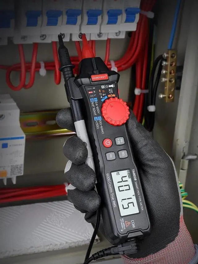 Alt view image 6 of 7 - First picture~ Smart pen Type Digital Multimeter AC/DC Voltage Current 6000 Counts True RMS Ohm Capacitance Logic Level Hz Meter Tools(Brown TA802B Smart
)