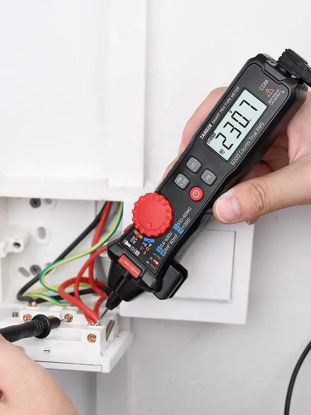Alt view image 7 of 7 - First picture~ Smart pen Type Digital Multimeter AC/DC Voltage Current 6000 Counts True RMS Ohm Capacitance Logic Level Hz Meter Tools(Brown TA802B Smart
)