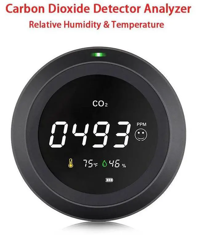 Alt view image 4 of 6 - First picture~CO2 Detector Meter Air Analyzer Gas Detector Carbon Dioxide Sensor Co2 Monitor 5000ppm Temperature Humidity()