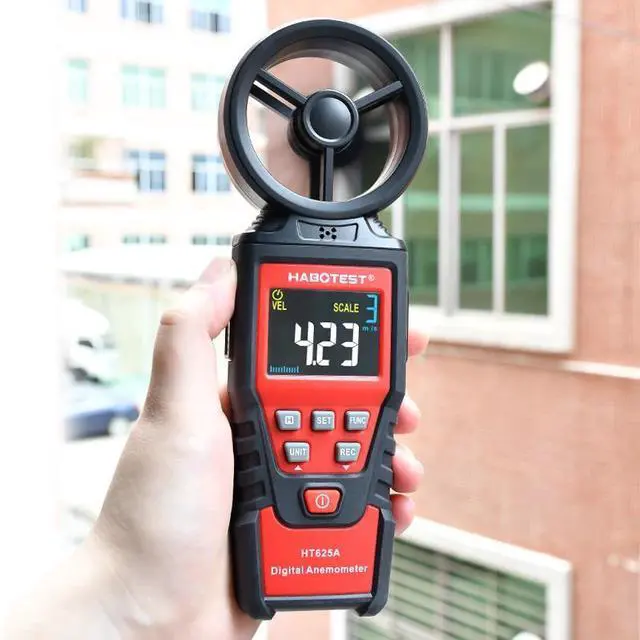 Alt view image 4 of 7 - First picture~ HT625 Handheld Color Display Digital Anemometers Wind Speed Gauge Meter Air Volume Speed Scale MAX MIN AVG Measuring(Orange HT625B with USB
)