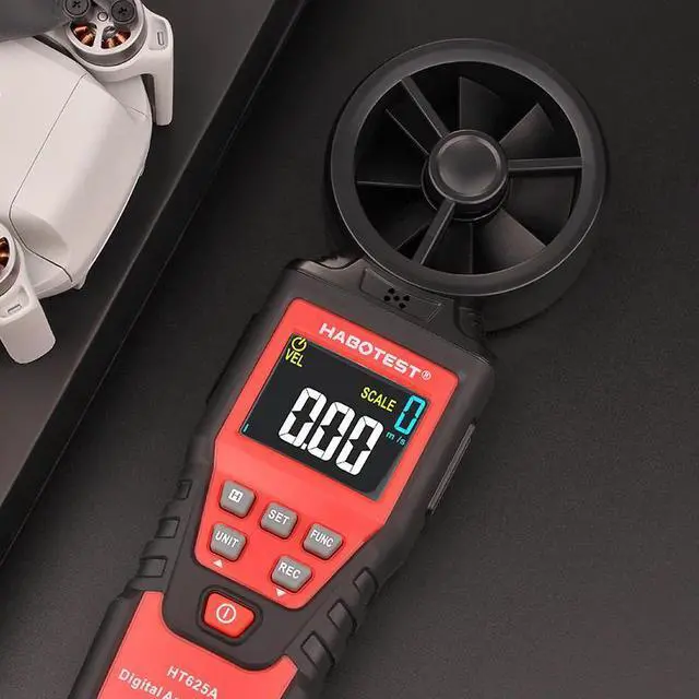 Alt view image 7 of 7 - First picture~ HT625 Handheld Color Display Digital Anemometers Wind Speed Gauge Meter Air Volume Speed Scale MAX MIN AVG Measuring(Orange HT625B with USB
)