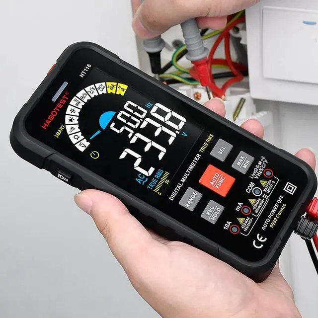 Alt view image 5 of 6 - First picture~professional Smart Multimeter Digital HT116 Auto Range 1000V 10A Tester Ohm Hz Capacitance REL True RMS AC DC DMM Multitester