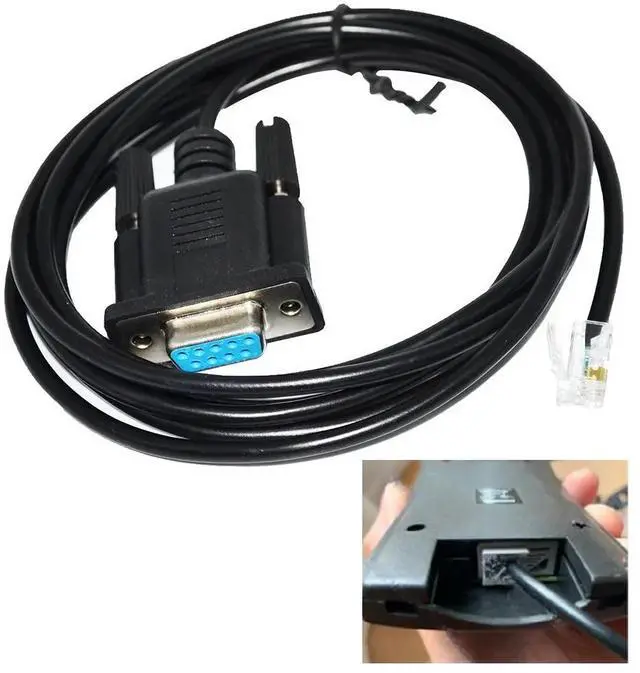 Alt view image 6 of 6 - RS232 D-SUB 9 PIN DB9 FEALE TO RJ9 RJ11 4P4C PLUG SERIAL CABLE FOR PC TO  HAND CONTROLLER OF MOUNT KABLE 5M Length
