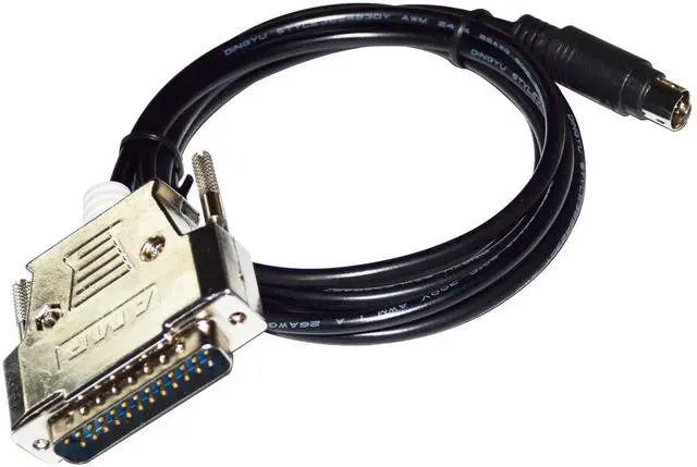 Alt view image 2 of 5 - DB25 25PIN MALE TO MINI DIN 8PIN MD8 ADAPTER FX-20P-CAB CABLE FOR MITSUBISHI FX-20P-E TO FX2/FX2C SERIES PLC COMMUNICATION KABLE 5M Length