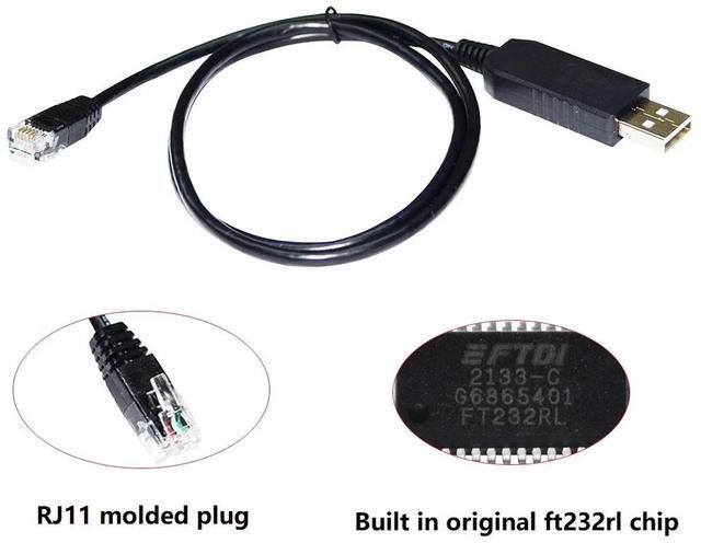 FTDI FT232RL CHIP RS232 SERIAL USB TO RJ11 RJ12 6P4C ADAPTER