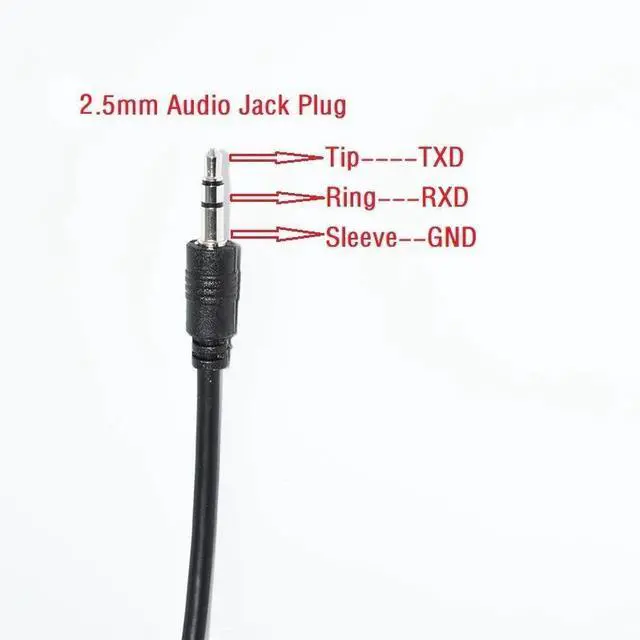 Alt view image 5 of 6 - FTDI FT232RL CHIP USB RS232 TO TRS 2.5MM STEREO AUDIO JACK AJ PLUG SERIAL PROGRAMMING CABLE USB-RS232-AJ SERIAL CONVERTER KABLE (CUSTOM LengthIZED)
0.8M Length(1.8M Length)