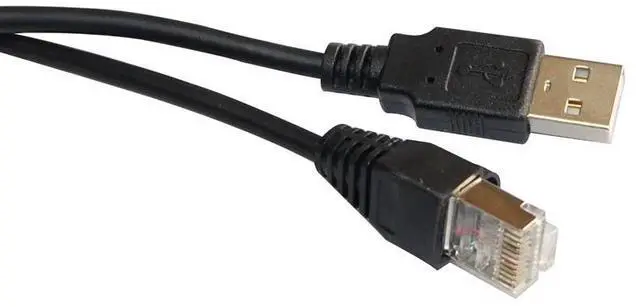 Alt view image 6 of 6 - USB 2.0 A TO RJ41 RJ50 10P10C SCANNER DATA CABLE FOR LEUZE SCANNER TO PC KABLE COMPATIABLE WITH P/N 50138360 5M Length