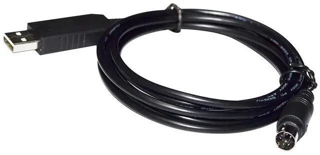 Alt view image 3 of 6 - FTDI FT232RL USB TO MINI DIN 5 PIN MD5 MALE CONVERTER SERIAL COMMUNICATION CABLE FOR PANASONIC GT SERIES TOUCHSCREEN TOOL PORT 
5M Length
