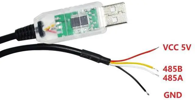 Alt view image 5 of 6 - INDUSTRIAL FTDI FT232RL CHIP USB TO 4 CORE 4PIN 4P WE WIRE END OPEN RS485 CONVERTER SERIAL CABLE COMPATIBLE USB-RS485-WE-1800-BT (Black USB Case)
3M Length