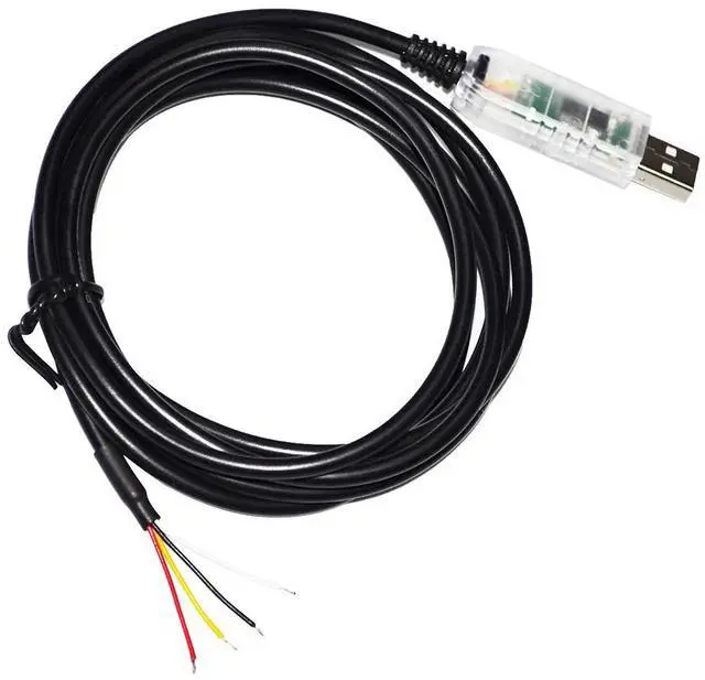 Alt view image 3 of 6 - INDUSTRIAL FTDI FT232RL CHIP USB TO 4 CORE 4PIN 4P WE WIRE END OPEN RS485 CONVERTER SERIAL CABLE COMPATIBLE USB-RS485-WE-1800-BT (Black USB Case)
3M Length