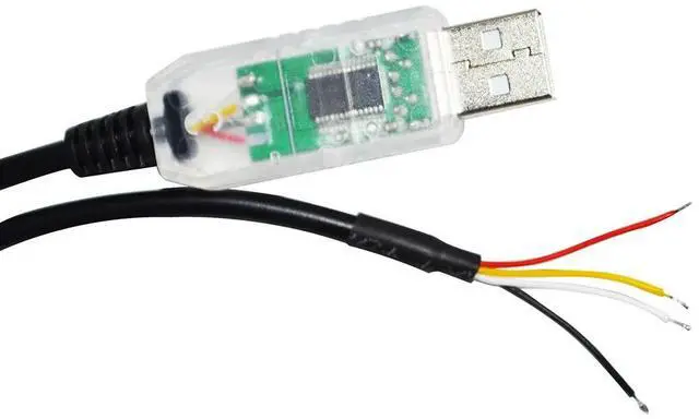 Alt view image 4 of 6 - INDUSTRIAL FTDI FT232RL CHIP USB TO 4 CORE 4PIN 4P WE WIRE END OPEN RS485 CONVERTER SERIAL CABLE COMPATIBLE USB-RS485-WE-1800-BT (Black USB Case)
3M Length