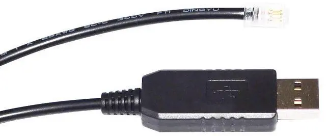Alt view image 4 of 6 - ORIGIN FT232RL CHIP USB TO RJ9 4P4C ADAPTER RS485 CONVERTER SERIAL COMMUNICATION CABLE FOR LUST LTI SMC1 PLC CONTROL TO PC HOST 
0.8M Length(1.8M Length)