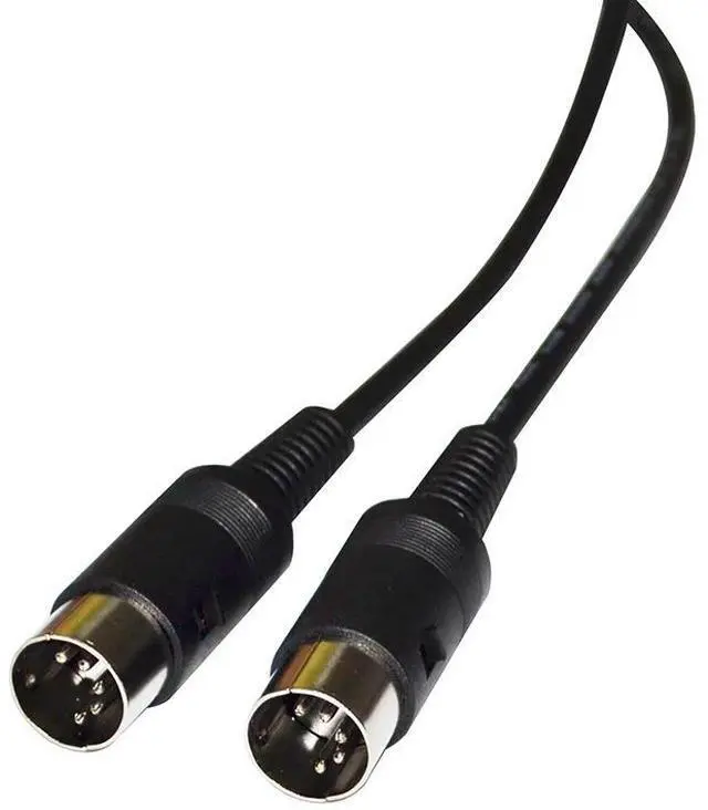 Alt view image 3 of 6 - PLUG AND PLAY MIDI DIN 5 PIN MALE TO DIN-5PIN MALE ADAPTER AUDIO EXTENSION CONNECTION CABLE FOR GUITAR MIDI KEYBOARD SOUND CARD 
3M Length