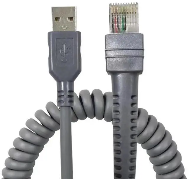 Alt view image 6 of 6 - USB 2.0 TO RJ50 PLUG SCANNER CABLE SPRING WIRE FOR DATALOGIC PD9530 PD9531 PD9330 PD9500 D8330 M8300 PD/M SERIES SCANNER TO PC Other()