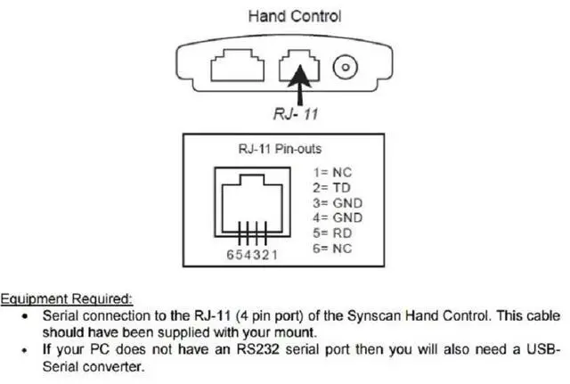 Alt view image 6 of 6 - RS232 DB9 D-SUB 9PIN TO RJ11 RJ12 6P4C ADAPTER SYNSCAN FLASH UPGRADE CABLE FOR PC TO SKYWATCHER SYNSCAN HC HAND CONTROLLER KABLE 5M Length