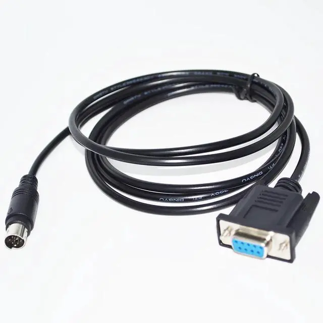 Alt view image 2 of 5 - RS232 DB9 9P D-SUB9PIN FEMALE TO MINI DIN 8P MD8P MINIDIN8P MALE ADAPTER CONVERTER PLC PROGRAMMING CABLE (1.8M Length)