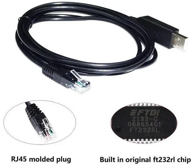 Alt view image 2 of 6 - FTDI FT232RL CHIP USB TO RS485 RJ45 8P4C ADAPTER SERIAL COMMUNICATION CONSOLE CABLE FOR LEADSHINE DC SERVO DRIVE LD5-400Z TO PC 
0.8M Length(1.8M Length)