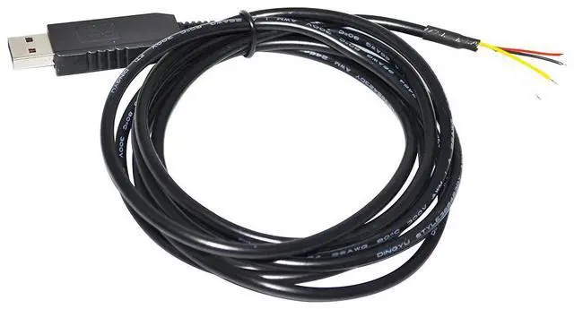 Main image of INDUSTRIAL FTDI FT232RL USB TO UART TTL 3.3V 3V3 4 CORE 4PIN WIRE END OPEN CABLE COMPATIBLE WITH TTL-232R-3V3-WE VCC GND TXD RXD (TTL 3.3V)
3M Length