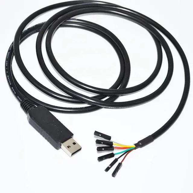 Main image of FTDI FT232RL CHIP USB TO 6 WAY 0.1" PITCH SINGLE-IN-LINE SIL 6PIN DUPONT JUMPER DEBUG RS232 SERIAL DEBUG COMMUNICATION CABLE (FT232RL 1X1 6P)
3M Length
