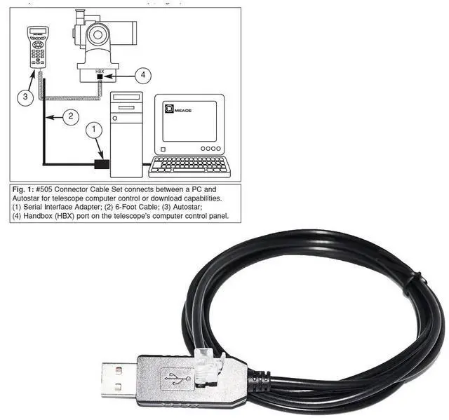 Alt view image 3 of 6 - FTDI FT232RL USB TO RJ11 RJ9 4P4C PLUG NEXSTAR RS232 SERIAL UPGRADE CABLE OF CELESTRON NEXSTAR+ HAND CONTROLLER PC CONTROL KABLE 
3M Length