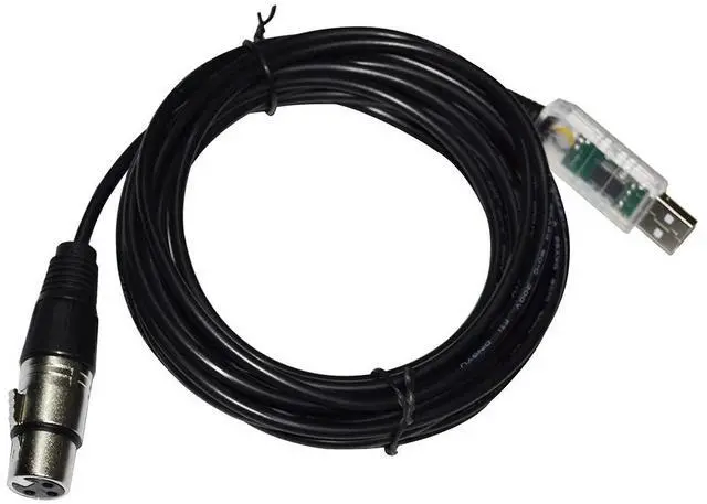 Alt view image 5 of 6 - INDUSTRIAL FTDI FT232RL CHIP USB TO RS485 DMX512 3P XLR FEMALE / MALE CONVERTER FREESTYLER QLC STAGE LIGHTNING CONTROLLER CABLE (XLR FEM LengthALE K)
5M Length
