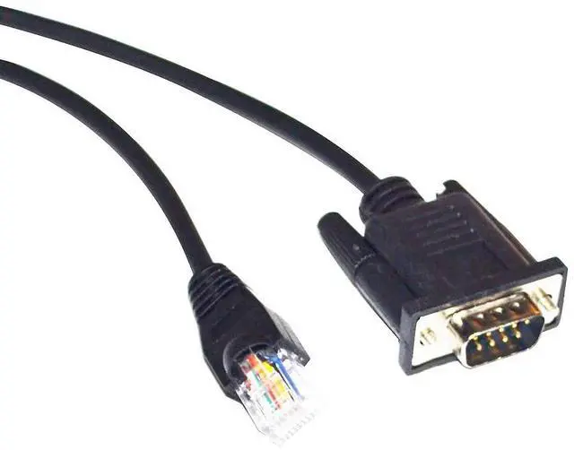 Alt view image 4 of 5 - D-SUB 9-PIN DB9 MALE TO RJ45 PLUG ADAPTER RS422 COMMUNICATION CABLE FOR AVMATRIX VS0605U CONTROLLER TO DATAVIDEO PTC CAMERA 20M Length(20M Length)