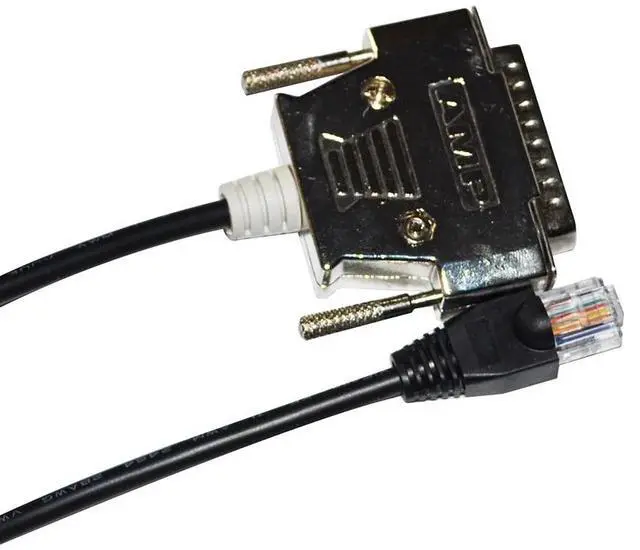 Alt view image 6 of 6 - RJ45 TO D-SUB 25 PIN DB25 MALE CONNECTOR COMMUNICATION CABLE FOR HAKKO HMI TO MITSUBISHI PLC 
3M Length