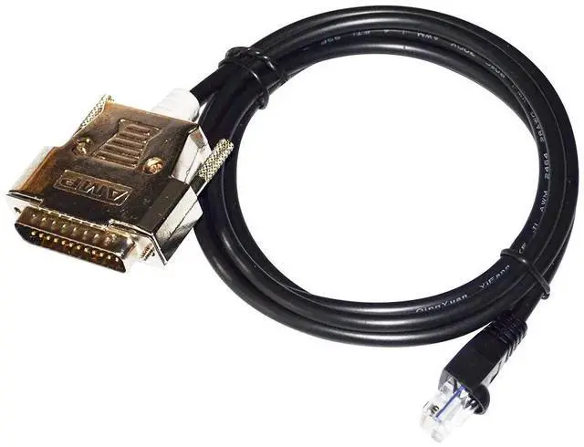 Alt view image 2 of 6 - RJ45 TO D-SUB 25 PIN DB25 MALE CONNECTOR COMMUNICATION CABLE FOR HAKKO HMI TO MITSUBISHI PLC 
3M Length