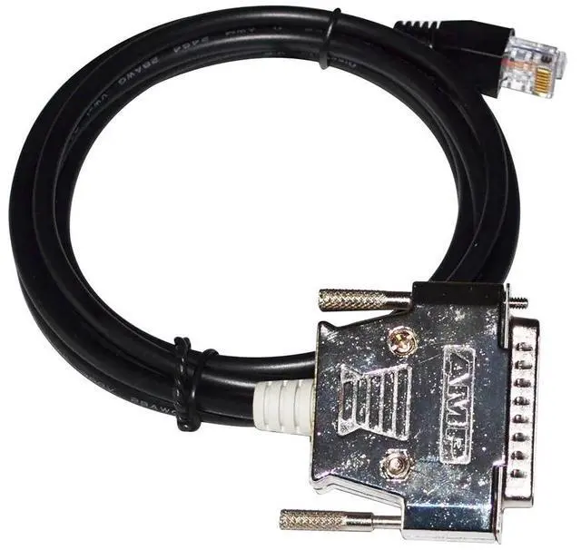 Alt view image 3 of 6 - RJ45 TO D-SUB 25 PIN DB25 MALE CONNECTOR COMMUNICATION CABLE FOR HAKKO HMI TO MITSUBISHI PLC 
3M Length