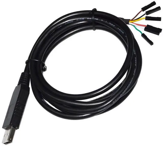 Main image of FTDI FT232RL USB TO UART TTL 3.3V 5V 6PIN 0.1" PITCH DUPONT JUMPER DOWNLOAD CABLE COMPATIBLE WITH TTL-232R-3V3 VCC GND TXD RXD (TTL 3.3V 1x6P)
(1.8M Length)
