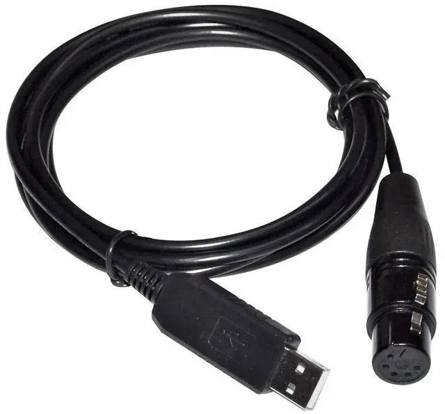 Alt view image 2 of 6 - FTDI RS485 USB TO DMX512 XLR 5PIN 5P FEMALE / MALE DMXCONTROL FREESTYLER ARTNET QLC+ MAGIC Q TO STAGE LIGHTNING CONTROLLER KABLE (5P XLR FEM LengthALE A)
3M Length