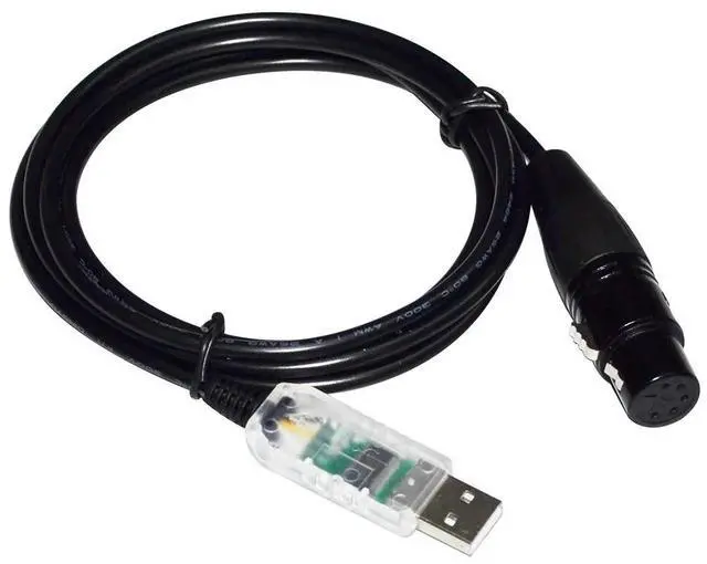 Alt view image 3 of 6 - FTDI RS485 USB TO DMX512 XLR 5PIN 5P FEMALE / MALE DMXCONTROL FREESTYLER ARTNET QLC+ MAGIC Q TO STAGE LIGHTNING CONTROLLER KABLE (5P XLR FEM LengthALE A)
3M Length