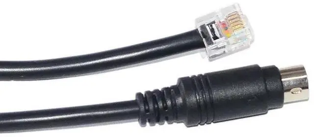 Alt view image 3 of 6 - 2M MINI DIN 6PIN TO RJ12 6P6C CONNECTOR CABLE FOR FANATEC PEDALS/SHIFTERS TO FANATEC WHEELS KABLE PS/2 TO RJ12 6PIN CABLE 
2M Length(2M Length)