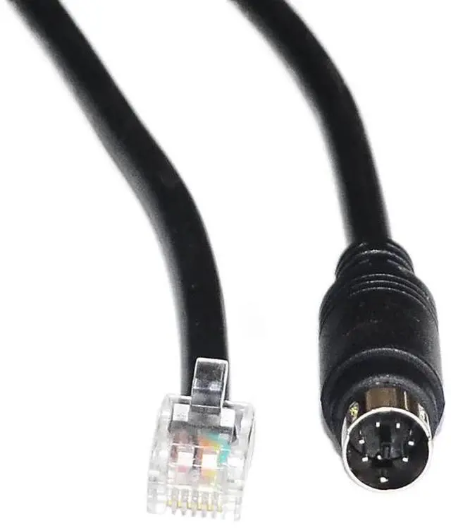 Alt view image 6 of 6 - 2M MINI DIN 6PIN TO RJ12 6P6C CONNECTOR CABLE FOR FANATEC PEDALS/SHIFTERS TO FANATEC WHEELS KABLE PS/2 TO RJ12 6PIN CABLE 
2M Length(2M Length)