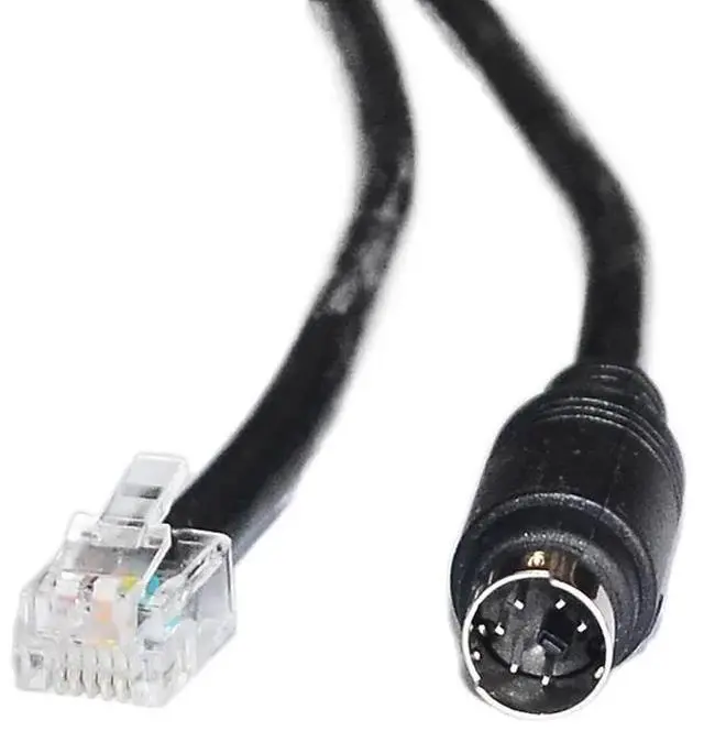 Alt view image 5 of 6 - 2M MINI DIN 6PIN TO RJ12 6P6C CONNECTOR CABLE FOR FANATEC PEDALS/SHIFTERS TO FANATEC WHEELS KABLE PS/2 TO RJ12 6PIN CABLE 
2M Length(2M Length)