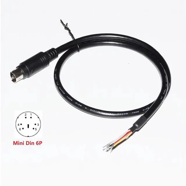 Alt view image 3 of 6 - MINI DIN 4PIN 5PIN 6PIN 8PIN MD4 MD5 MD6 MD8 MALE CONNECTOR PLC PROGRAMMING BREAKOUT CABLE (M LengthD 6-PIN)
305M Length(8M Length)
